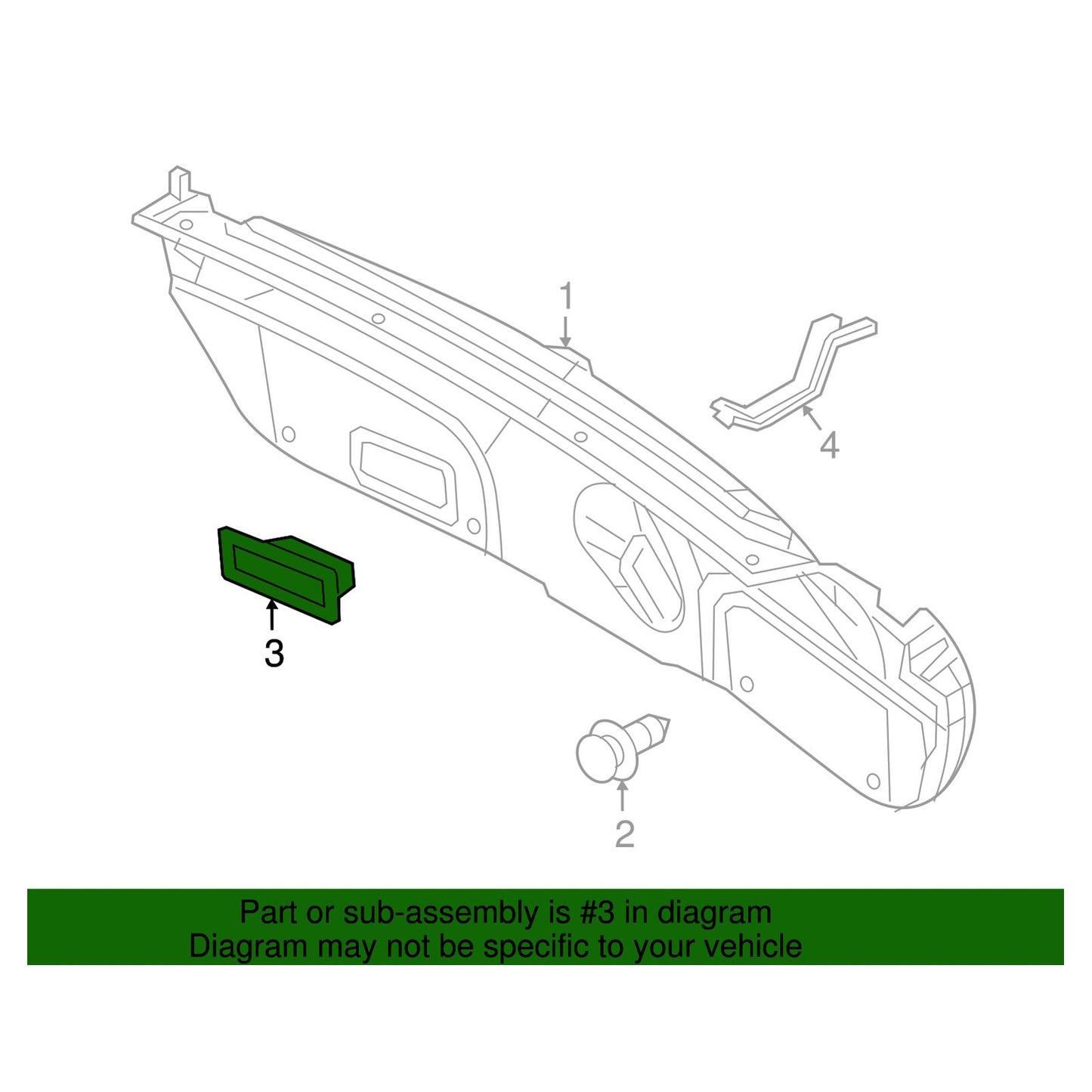 AKLOSIPY Interior Lid Handle T ABS Black Interior Lid Handle T GJ6A 68 966 02 Q