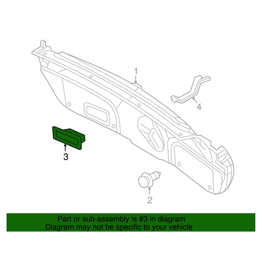 AKLOSIPY Interior Lid Handle T ABS Black Interior Lid Handle T GJ6A 68 966 02 Q