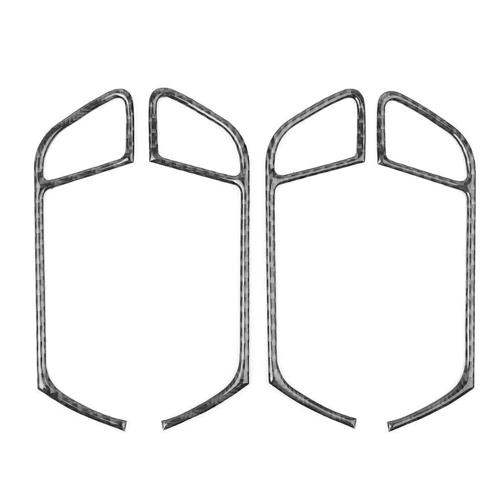 Carbon Fiber Style Door Handle Panel Frame Trim Cover Fit for Audi for A4 B8 09-16 Q
