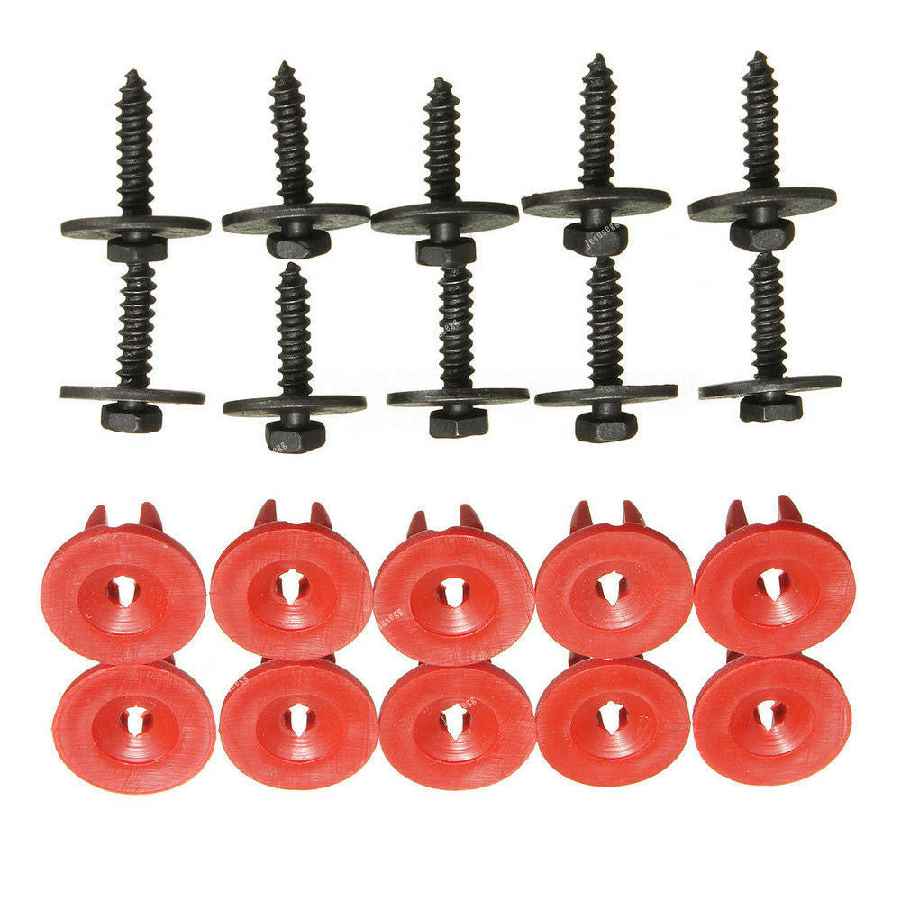 Set of 10 Motor Protection Under Floor Kit Fastener Clips for Ford C-Max S-Max Q