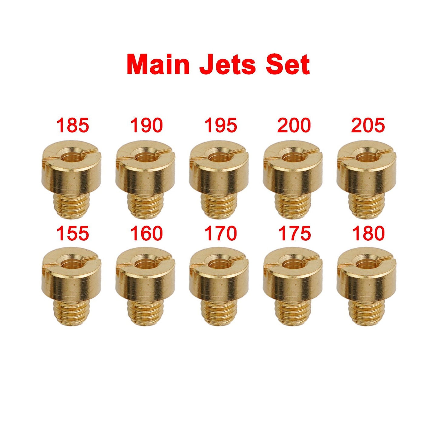 Main Jets Carb Replacement Thread M5x0.75mm Tool 10Pcs/Set Parts v