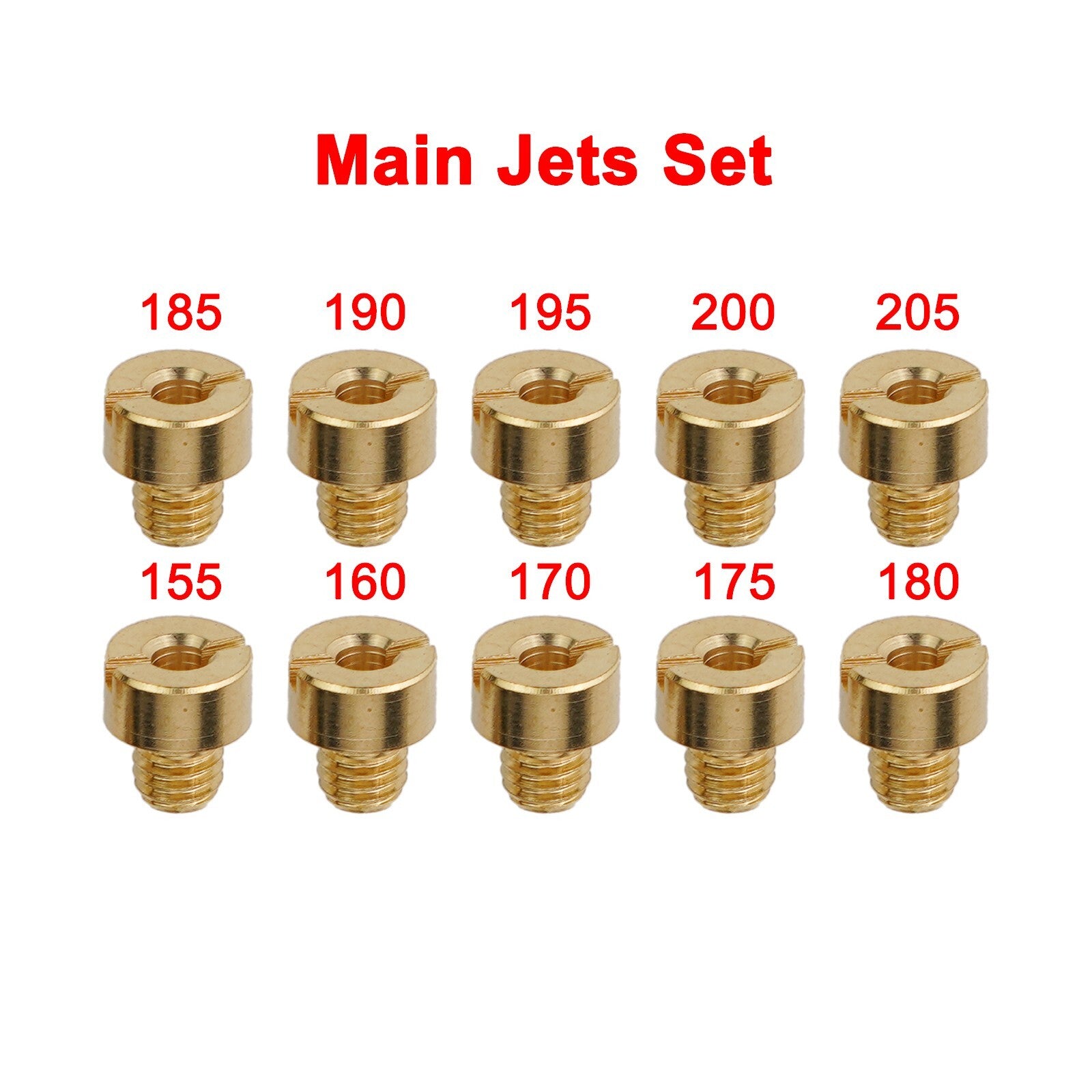 Main Jets Carb Replacement Thread M5x0.75mm Tool 10Pcs/Set Parts v