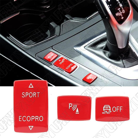 For 2012-2019 for BMW 1 2 3 4 Series F20 F22 F30 F32 Gear Shift Button Cover Set Red Q