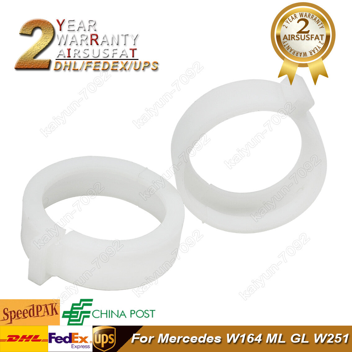 Pair Front Snap Ring Air Suspension Air Spring Bag for Mercedes W164 ML GL W251