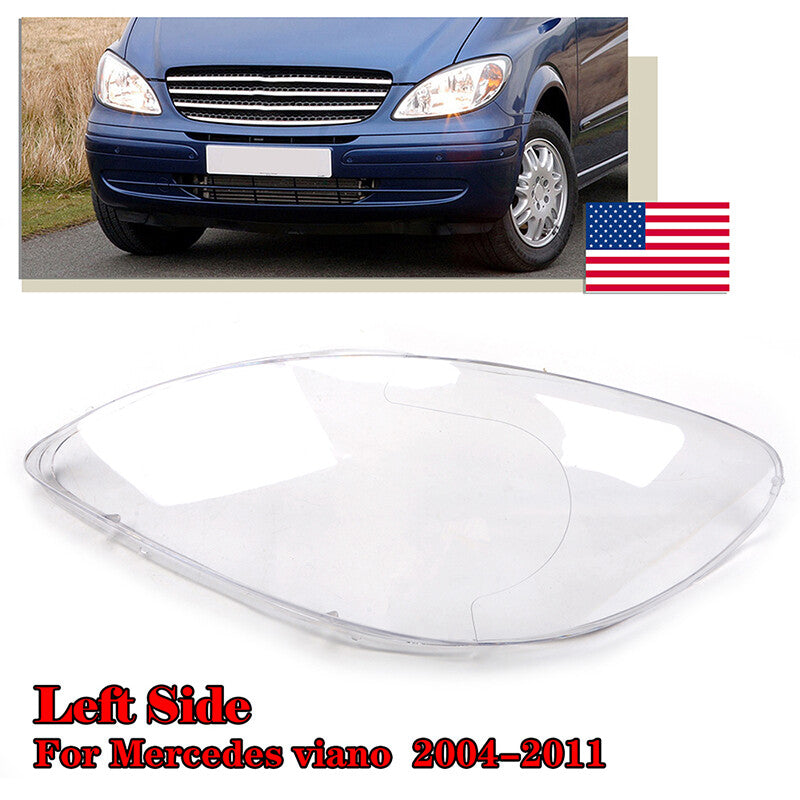 Transparent headlight lens protective cover for Mercedes-Benz W639 Vito Viano 2004-10 (left)