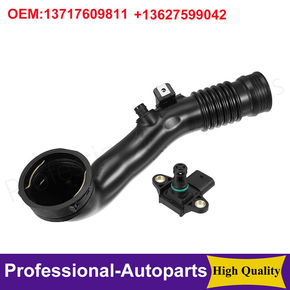 Engine Air Intake Hose Duct Assembly with Sensor for BMW 535i 640i 740i X5 X6 Q