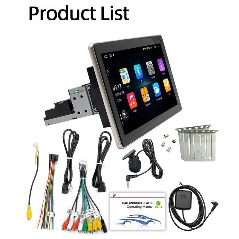 Stereo 10.1-inch Car 360° Rotating Touchscreen Radio with Bluetooth, 1DIN, GPS Navigation, WiFi n