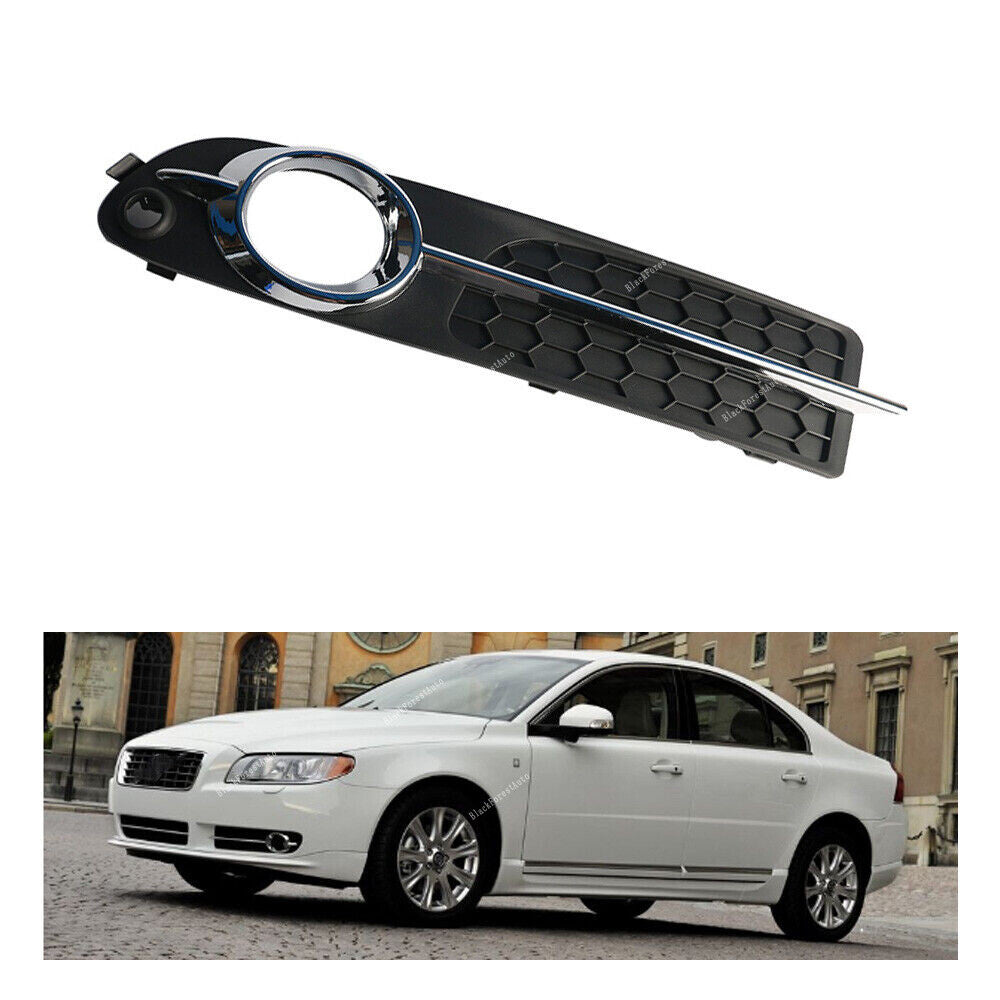 Front LH Bumper Fog Light Cover With Chrome Moulding Trim Fits for Volvo S80 V70