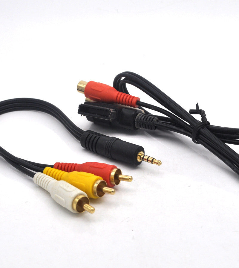 Audio Video RCA Cable Kit for Audi AMI MMI PHONO A4 A6 for A8 A7 Q7 S7 A3 Sq5 Q3 v