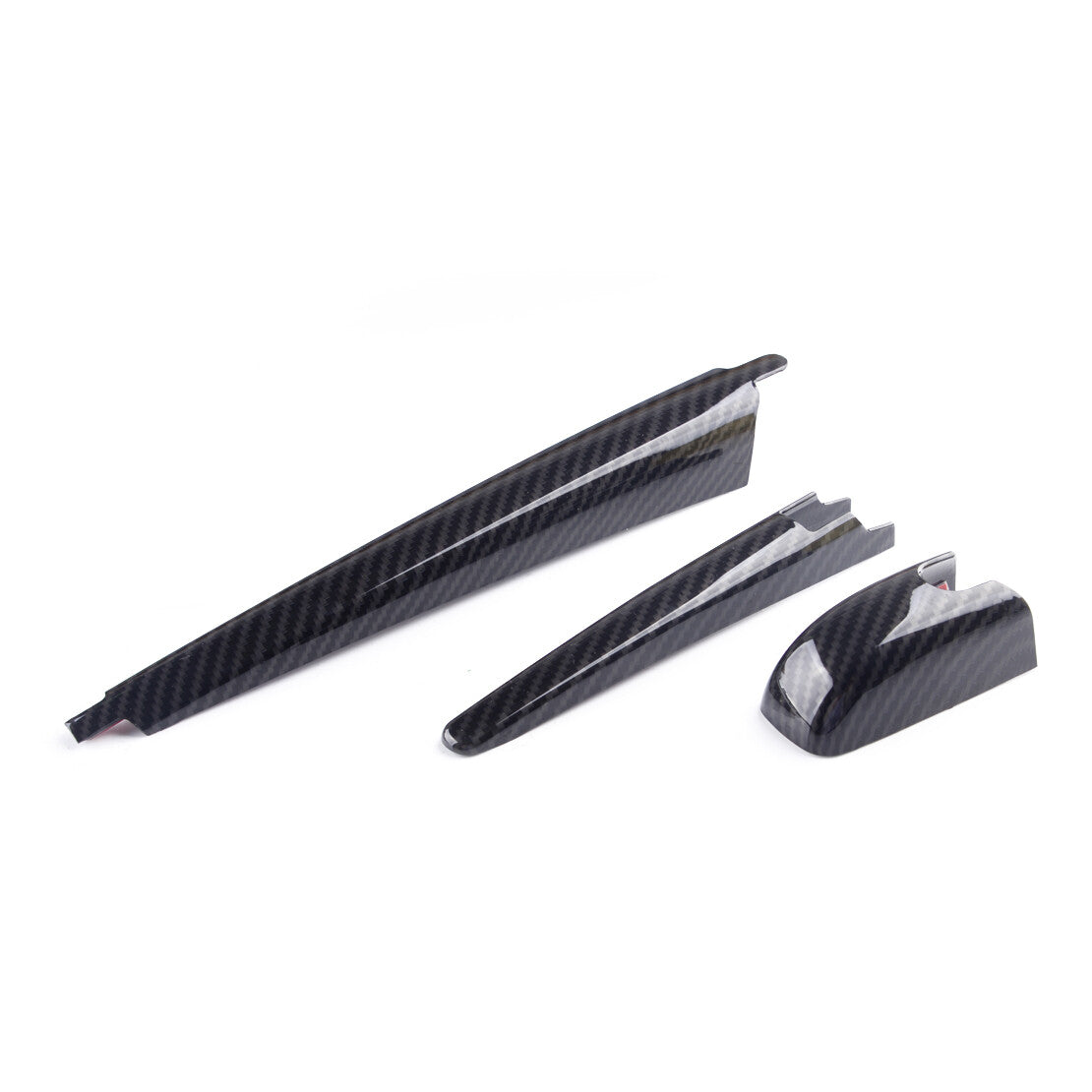 3Pc Carbon Fiber Style Rear Wiper Cover Trim Fit for Dodge Durango SUV 2011-2020