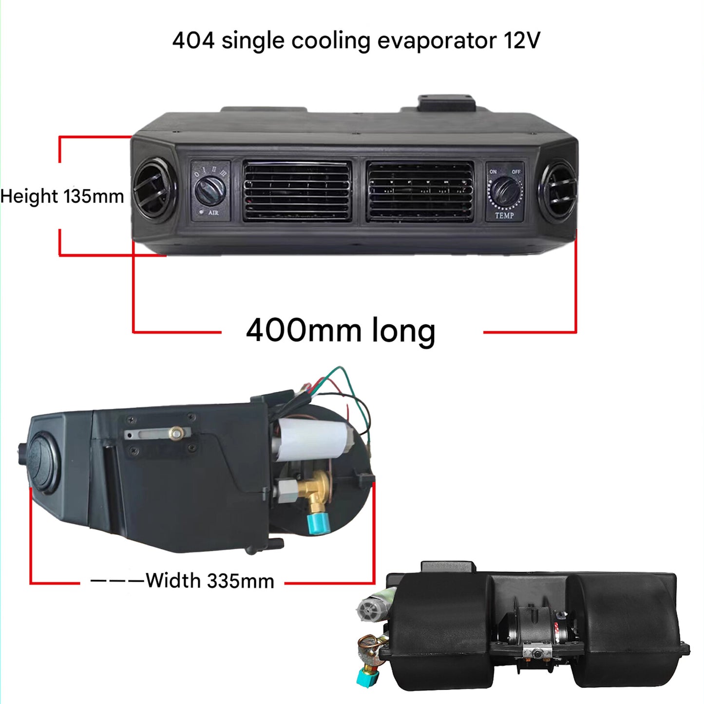 12V universal chassis air conditioning DC automotive air conditioning kit (cooling and heating)