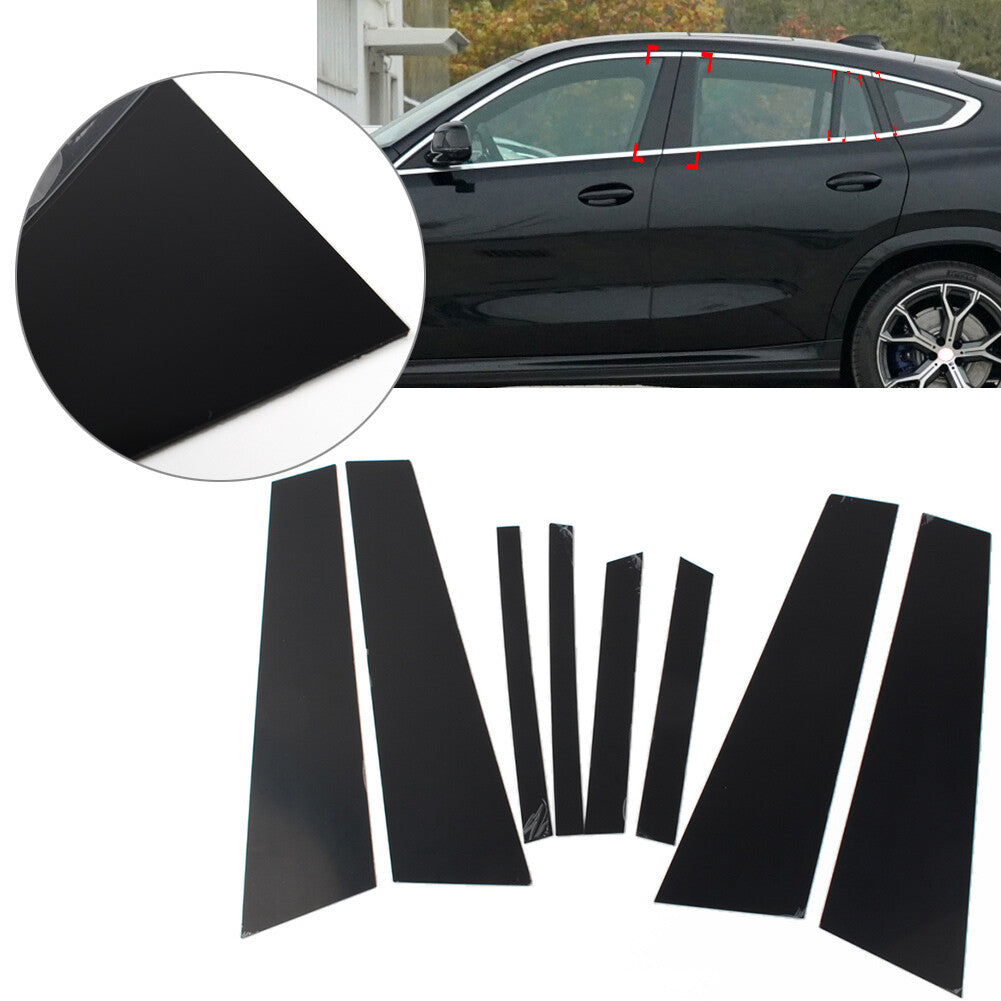 8Pcs Car Door Window Column B C Pillars Posts Trims for BMW X6 G06 2020-2021 New