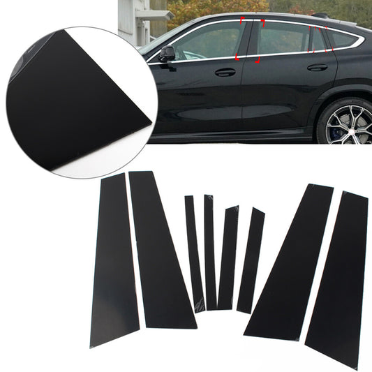 8Pcs Car Door Window Column B C Pillars Posts Trims for BMW X6 G06 2020-2021 New