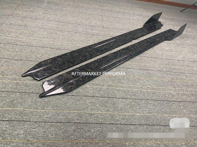Extended forged carbon fiber side skirts for LAMBORGHINI for HURACAN LP580 LP610