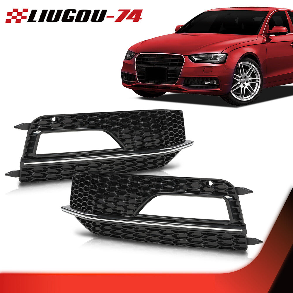 Suitable for 2013-2016 for Audi A4 Quattro B9 S4 S fog light chrome protective cover frame- v