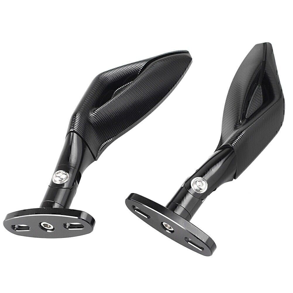 Wing Rear View Side Mirrors Rearview For Motorcycle Black Universal Motorcycle