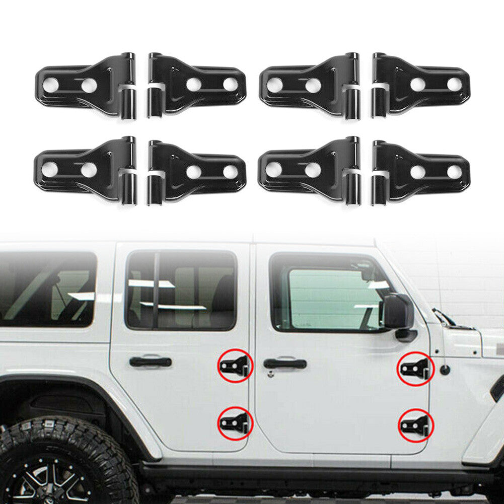 8pcs Black Door Hinge Covers Trim for Jeep for Wrangler JL 2018+ 2018