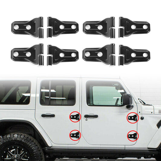 8pcs Black Door Hinge Covers Trim for Jeep for Wrangler JL 2018+ 2018