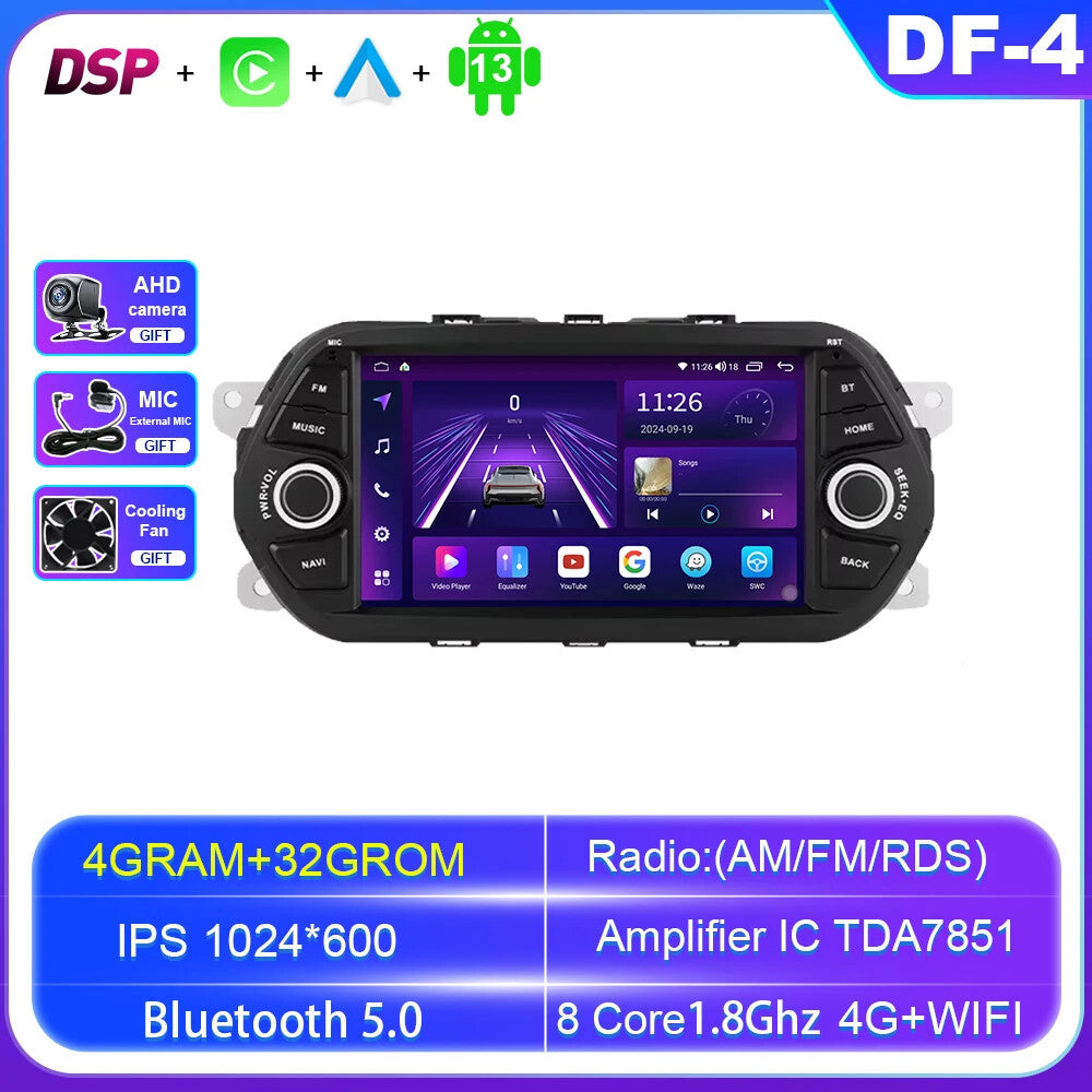 for FIAT TIPO EGEA 2015-2017 Stereo Android CarPlay Car Radio Screen GPS Player