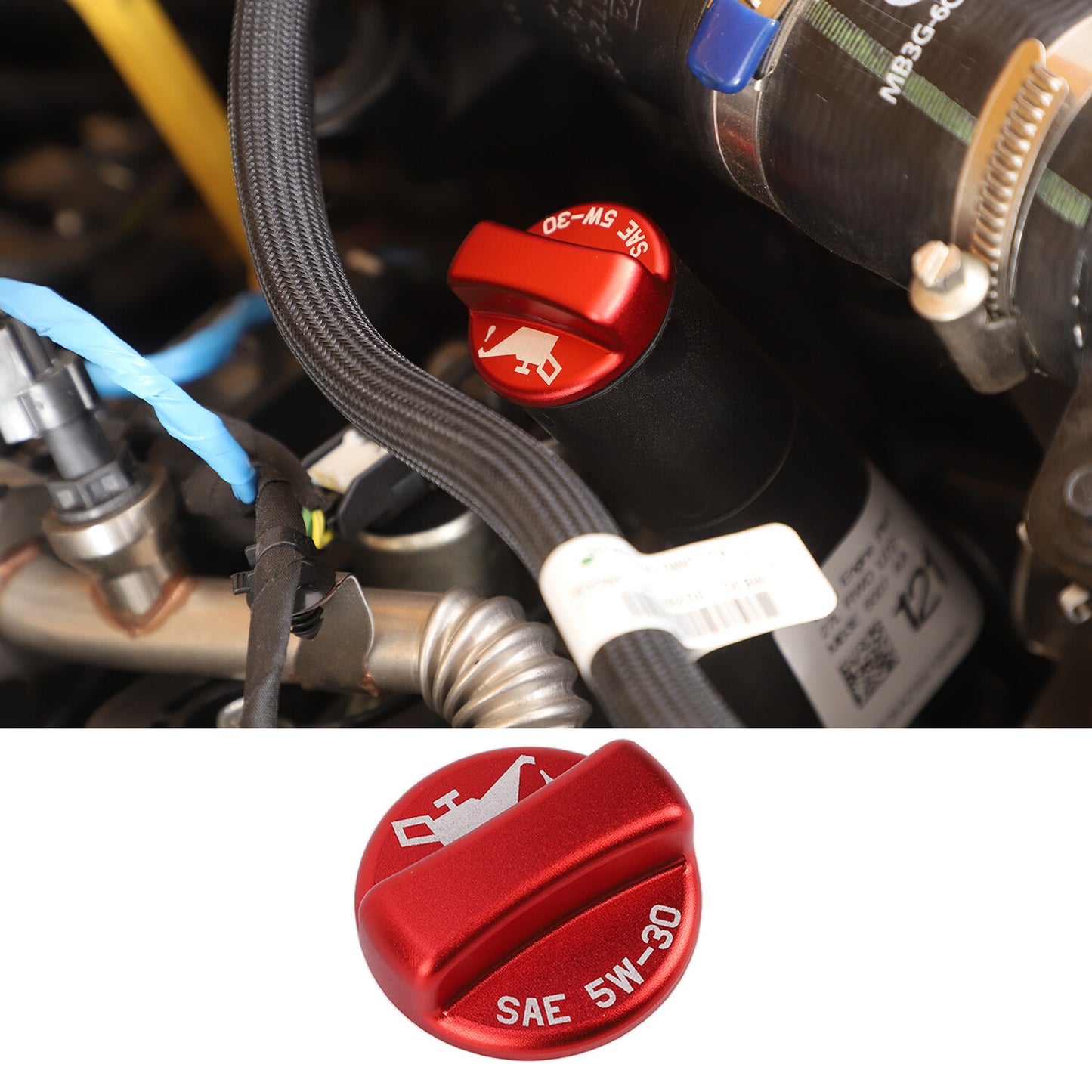 Red Engine Oil Filler Cap  for ford  Bronco Sport 2021 2022 2023 Aluminum Alloy