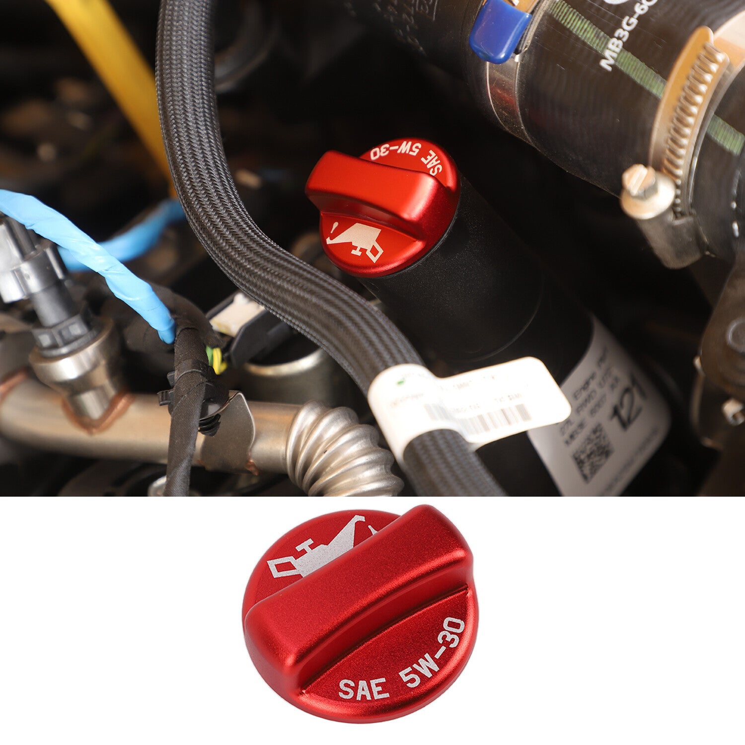 Red Engine Oil Filler Cap  for ford  Bronco Sport 2021 2022 2023 Aluminum Alloy