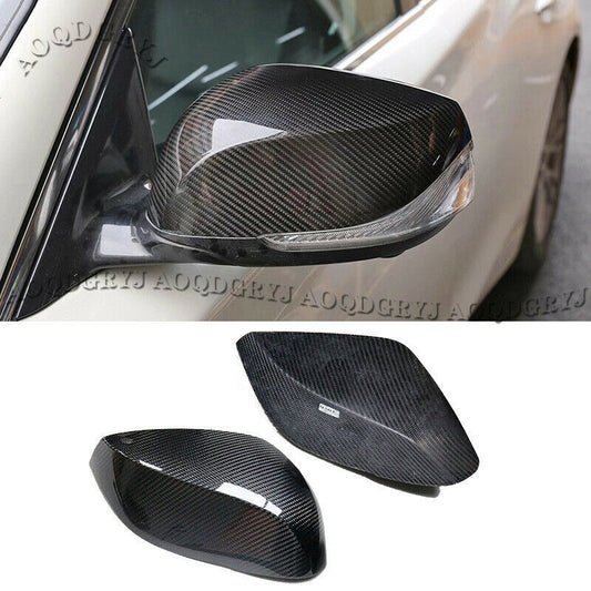 for Infiniti Q50 2013-2019 DRY Carbon Fiber Rearview Side Mirror Cover Cap Trim