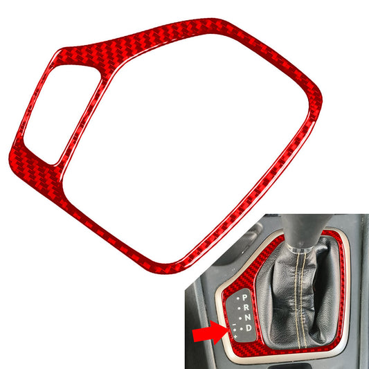 Carbon Fiber Red Gear Shift Panel Cover Trim for Jeep Cherokee 2014-2018 Q