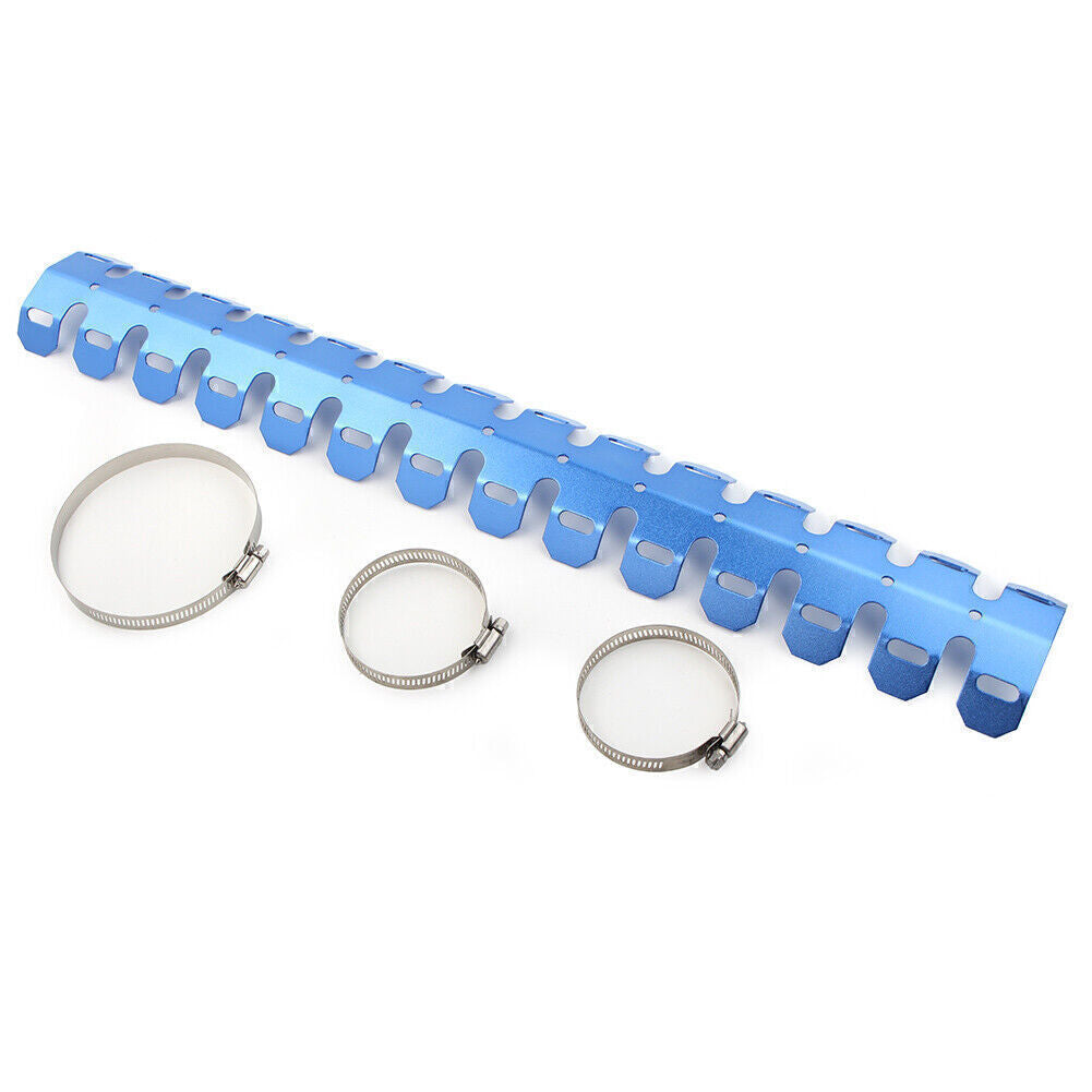 Motorcycle Exhaust Muffler Pipe Heat Shield Cover Heel Guard Dirt Bike Blue Q