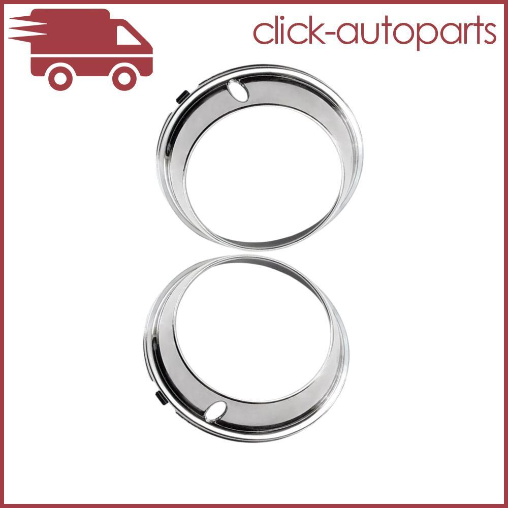 2Pcs Front Left+Right Side Fog Lamp Bezel Trim Chrome For W204 C63 AMG 2008-2011