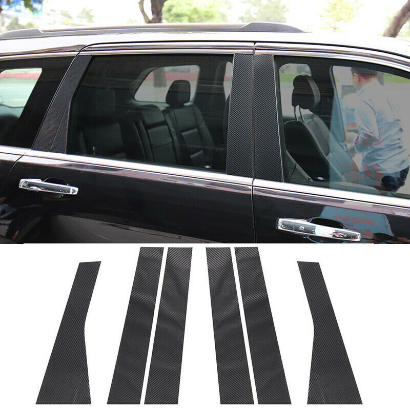 for Jeep Grand Cherokee 2011-2021 Carbon Fiber Car Pillar Posts Door Window Trim