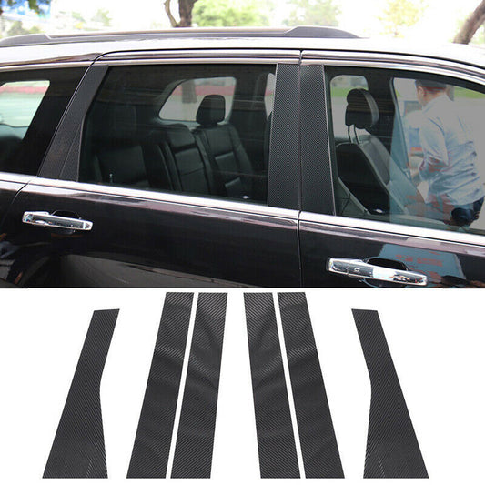 for Jeep Grand Cherokee 2011-2021 Carbon Fiber Car Pillar Posts Door Window Trim