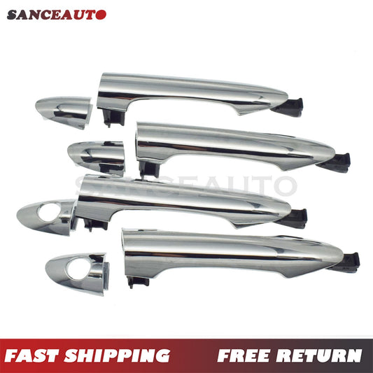 Chrome front and rear left exterior door handles for Kia Picanto 2011 - 2016 (New) n