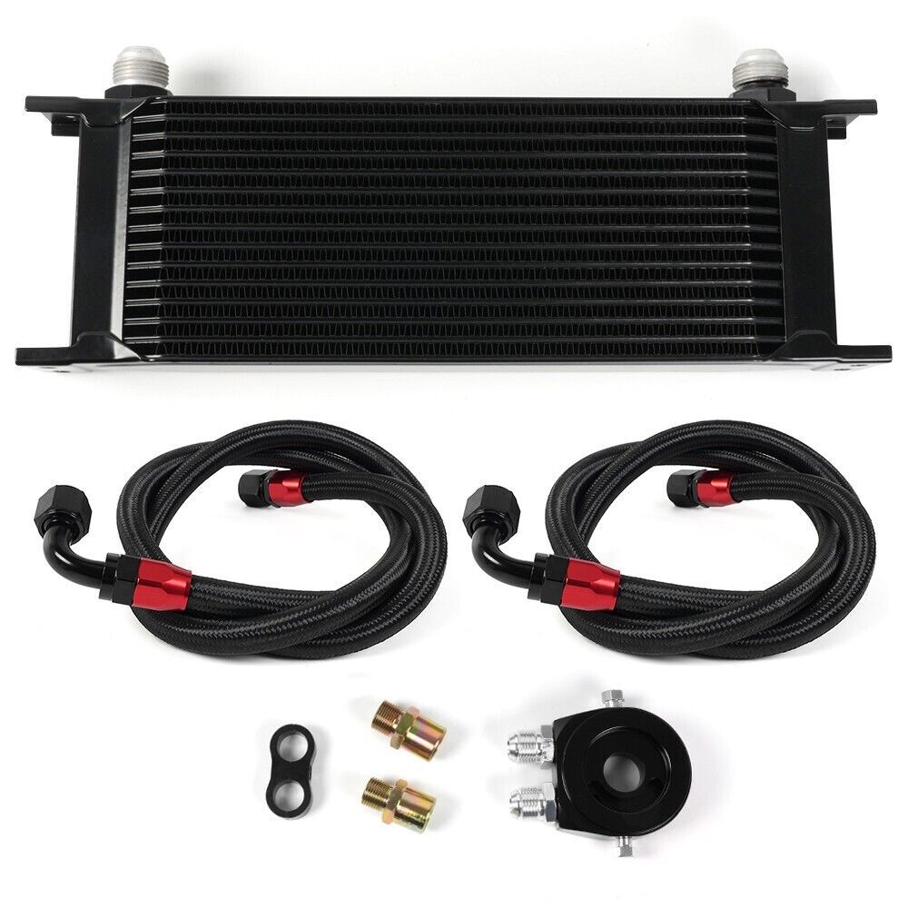 Oil CoolerKit Universal Engine Transmission 10 Rows AN10 10AN Aluminium Alloy Q