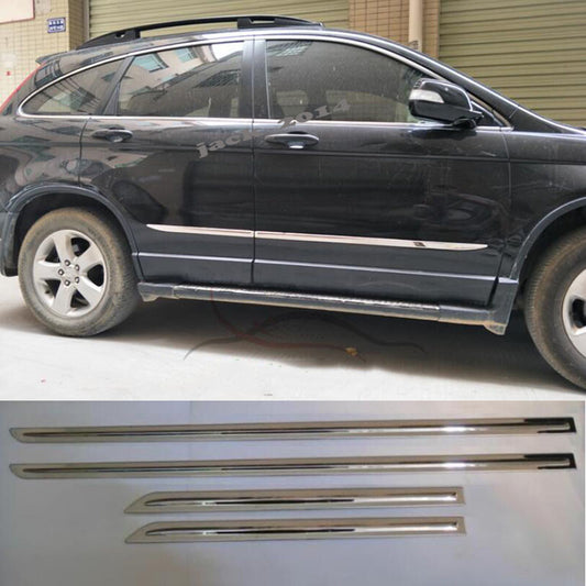 for Honda CR-V 2007 - 2011 Steel Chrome Door Body Bottom Strips Cover Trim 4x