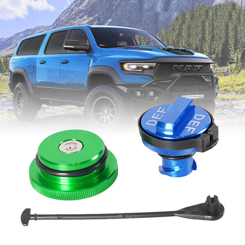 Diesel Fuel Cap Aluminum Fuel Cap and DEF Cap Combo for 13-18 for Dodge for Ram 1500
