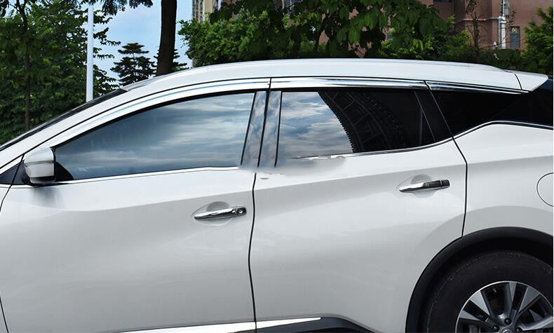 for Nissan Murano 2015-2021 Chrome Window Visor Vent Shades Sun Rain Guard