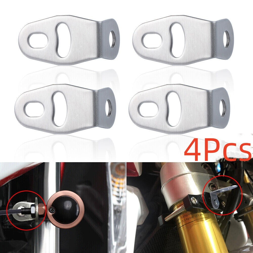 4Pack Mount Bracket Motorcycle Headlight Spot Light Fog Turn Signal Clamp Holder