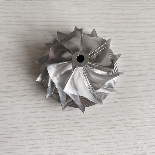 TD05H Forward-curving 57.69/78.00 mm 7+7 blade high-performance billet compressor wheel