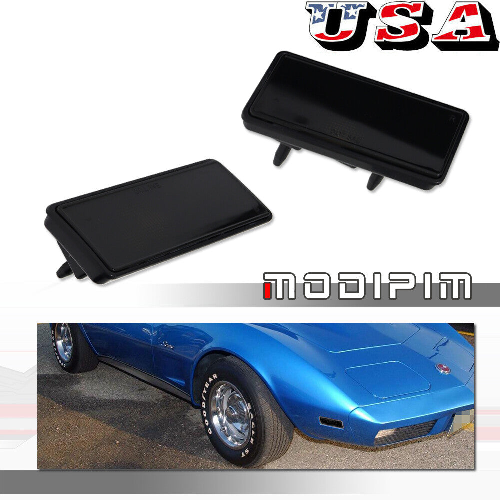 Suitable for Corvette C3 1974-1979 smoke front or rear marker light housing 2x- v