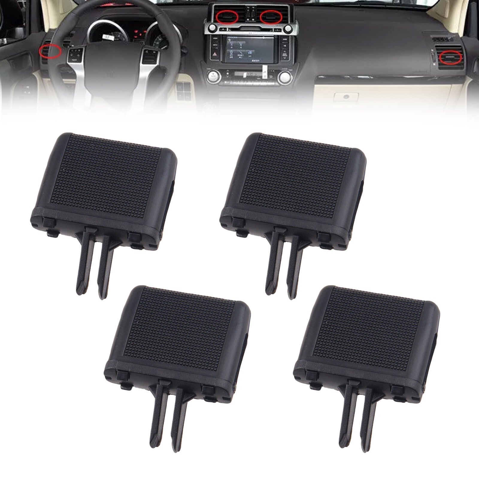 4xA/C Air Vent Outlet Tab Clip for Toyota for Land Cruiser Prado For LC150 10-17
