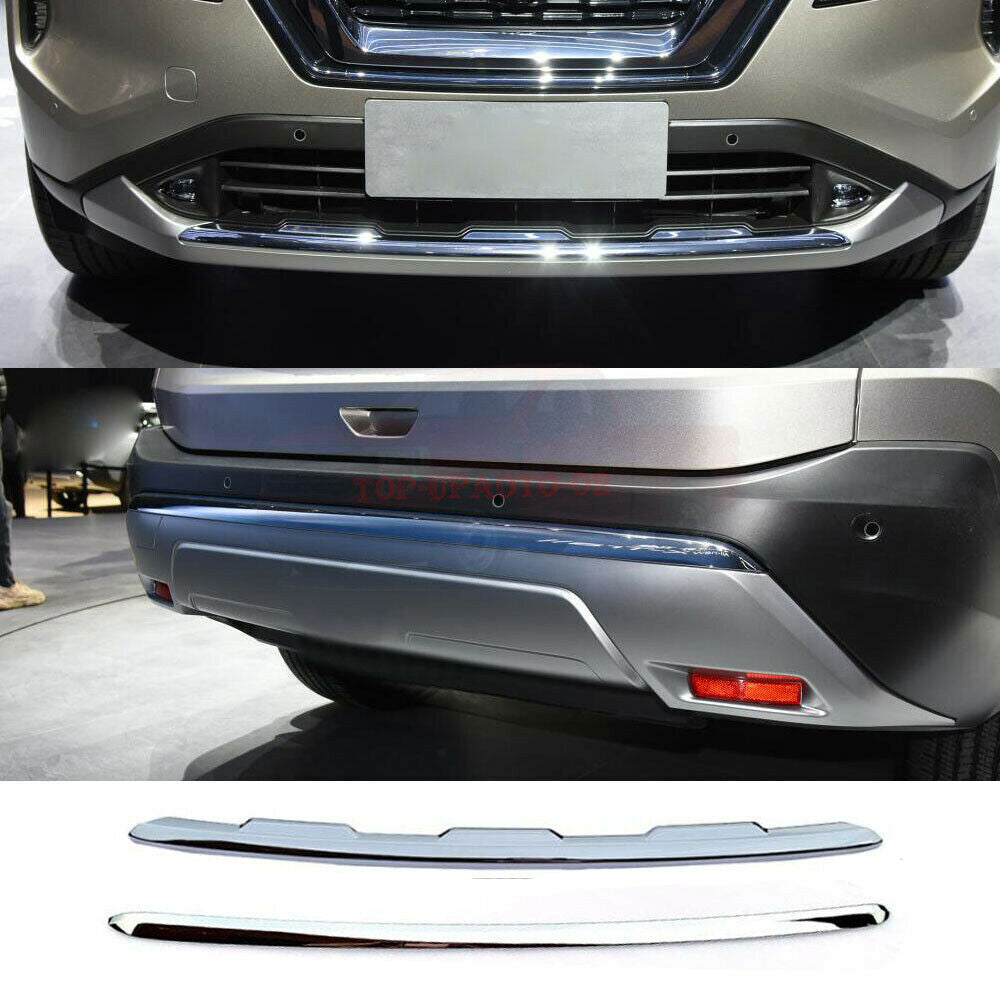 for Nissan 2021-2024 Rogue Chrome Front and Rear Bumper Molding Cover Trims New
