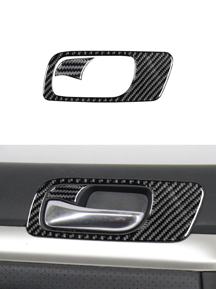 2x Red Carbon Fiber Car Front Window Lock Lift Panel Frame Trim for Camry v