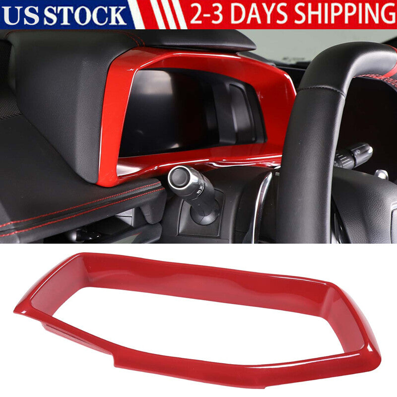 Red dashboard speedometer cluster panel trim kit for Corvette C8 2020 - 2023 n
