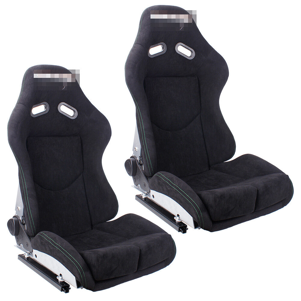 Pair Universal Adjustable Backrest Racing for Seat  Real Carbon Fiber Shell Q