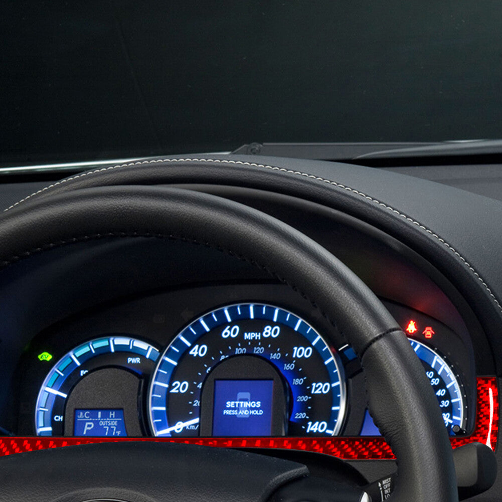 Red Carbon Fiber Passenger Door Control Cover Trim for Chrysler 200 2011-2014 v