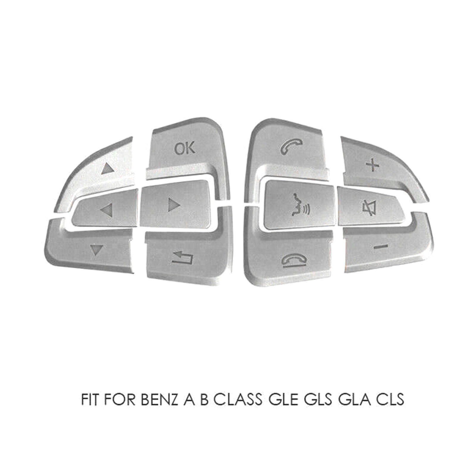 Car steering wheel button cover trim for Mercedes Benz GLE GLS A B GLA CLS class