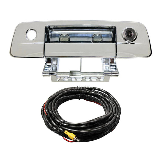 Rear Tailgate Handle with Camera Fit for 2010-2018 for Dodge for Ram 2500 3500 Chrome Q