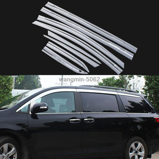 2011-2020 for Toyota for Sienna Chrome Window Visor Vent Shades Sun Rain Guard trim