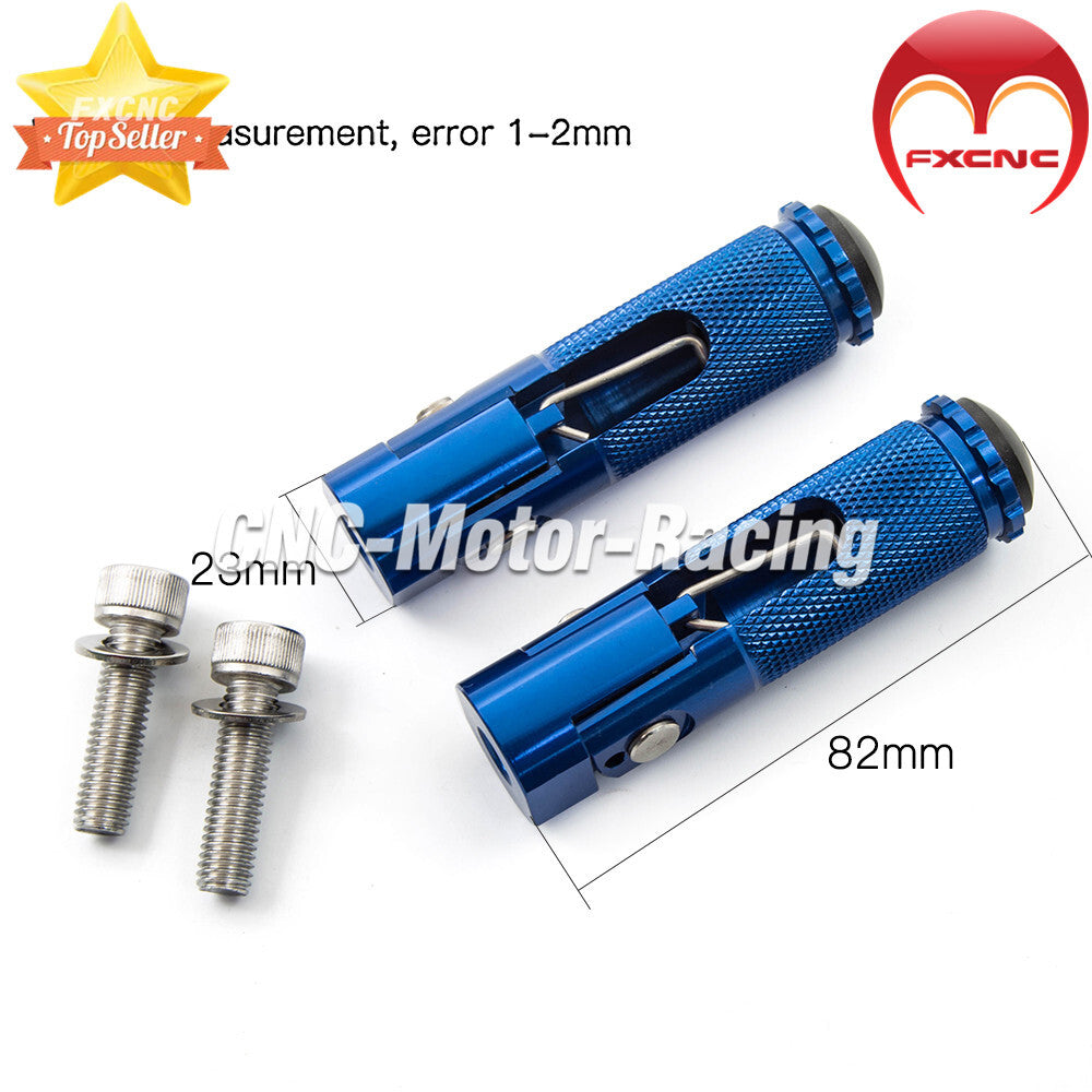 Motorcycle folding rear wheel, footrest, foot pedals, foot pedals, aluminum