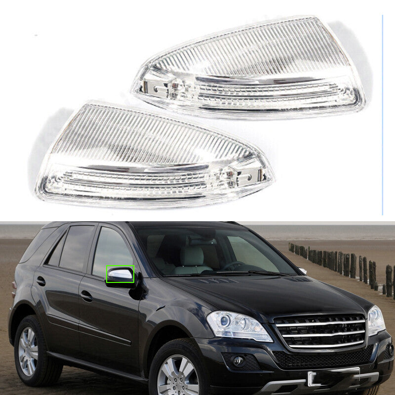 for Mercedes-Benz ML Class W204 W164 Door Rear View Side Turn Mirror Lamps Pair